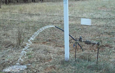 An image of a pipe flowing freely
