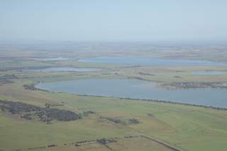 An aerial image of Greens Lake