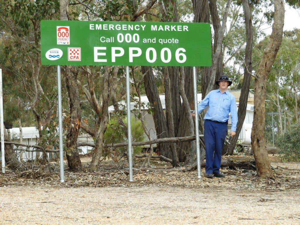 Lake Eppalock emergency markers Lake Eppalock emergency markers