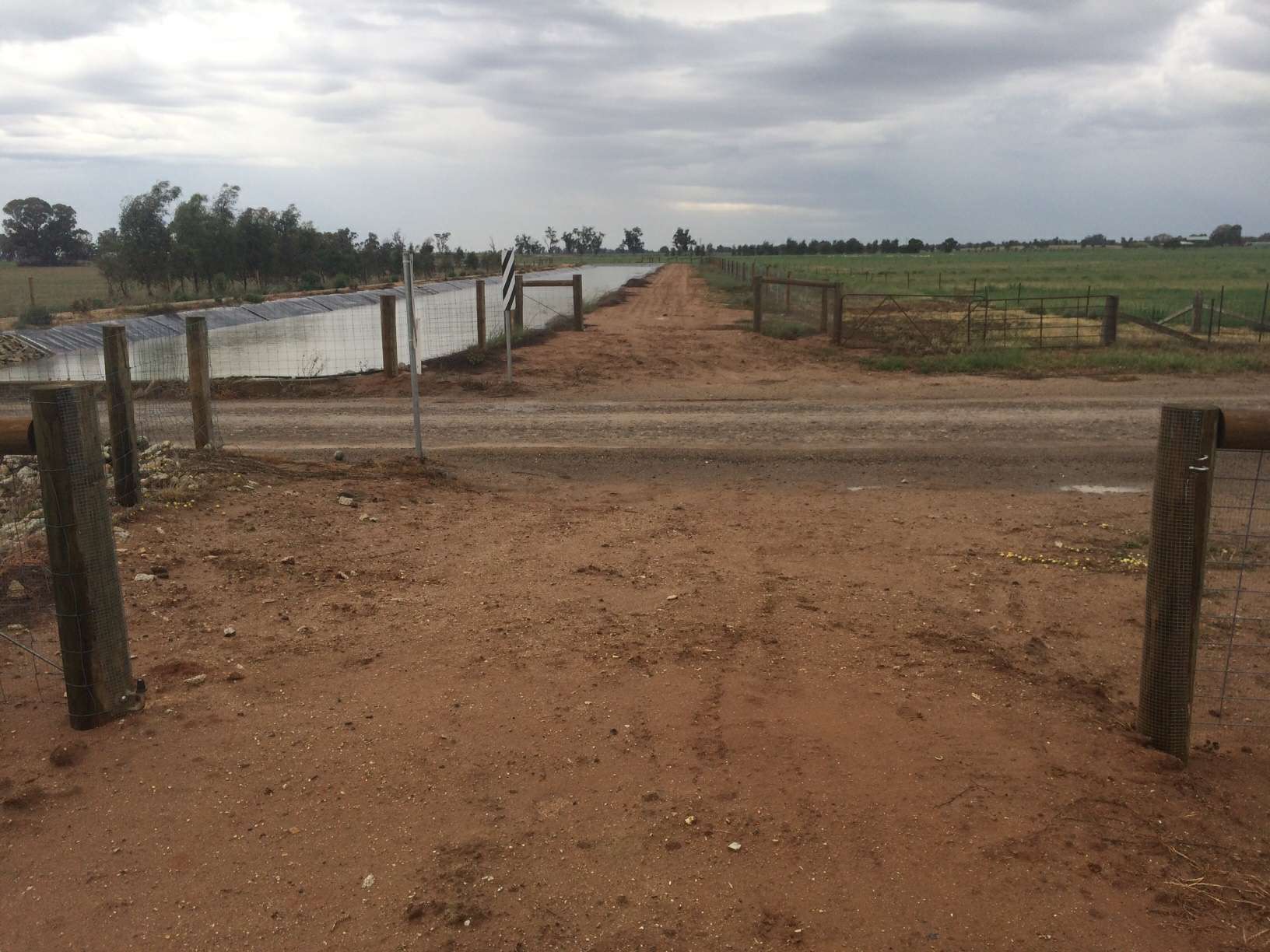 A missing gate off Morris Road in Yalca A missing gate off Morris Road in Yalca