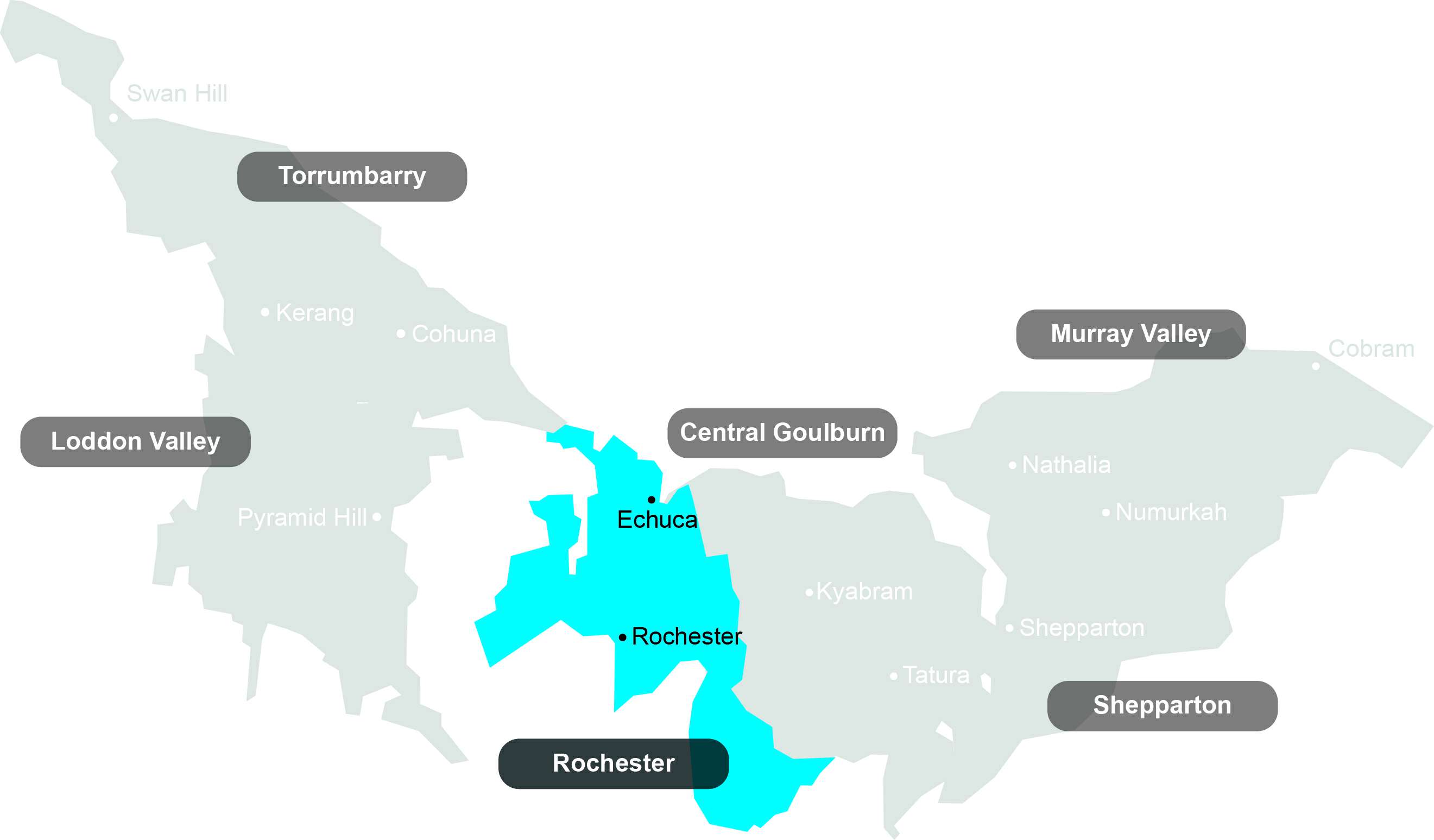 Rochester-Campaspe WSC map Rochester-Campaspe WSC map