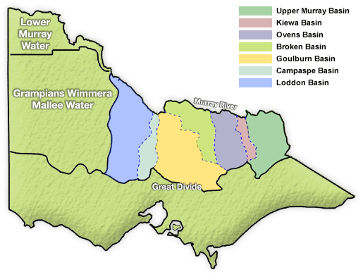 Catchments / River Basins map