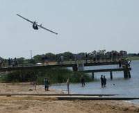 Catalina flying over Lake Boga