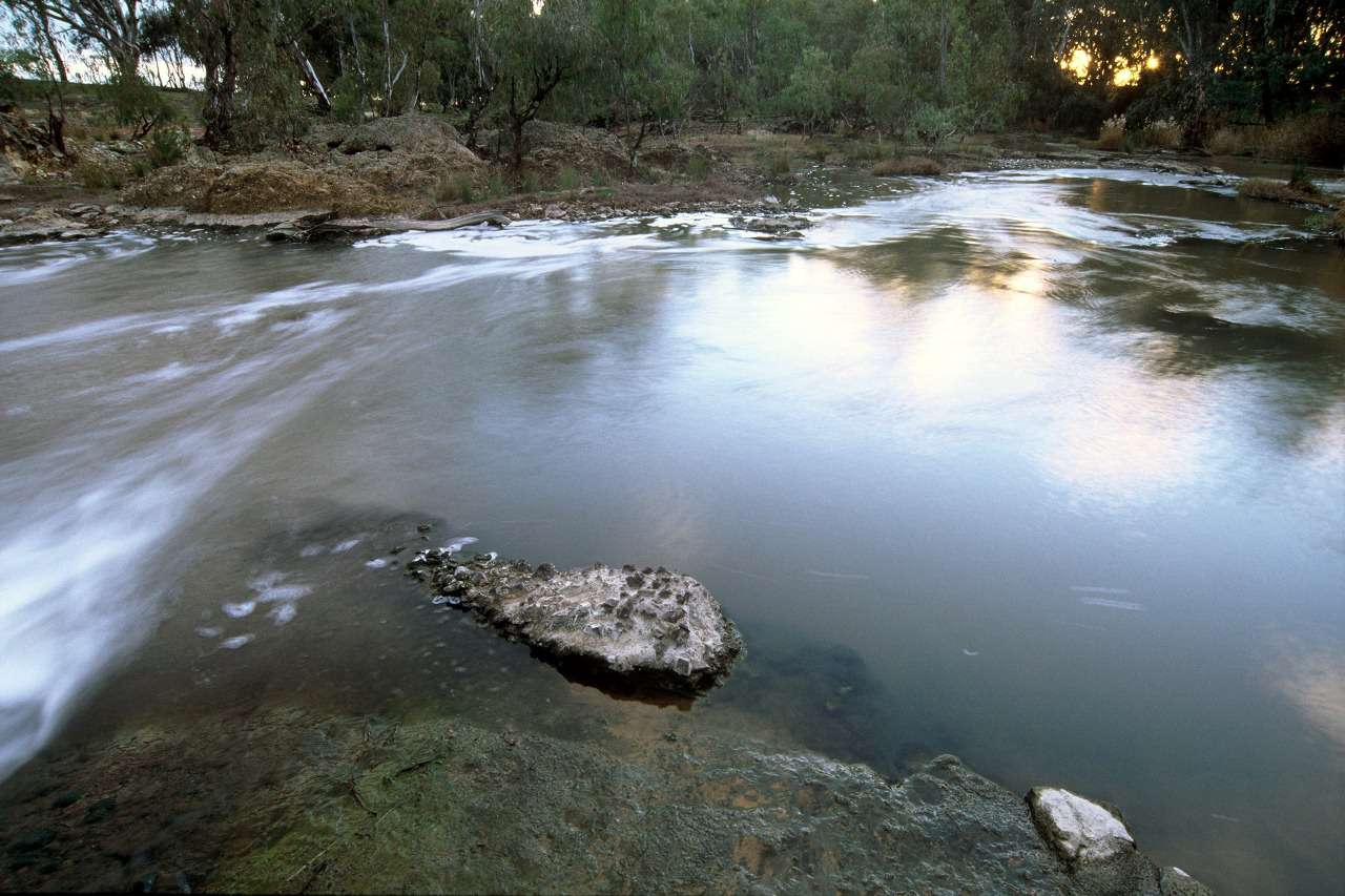 A photo of a creek