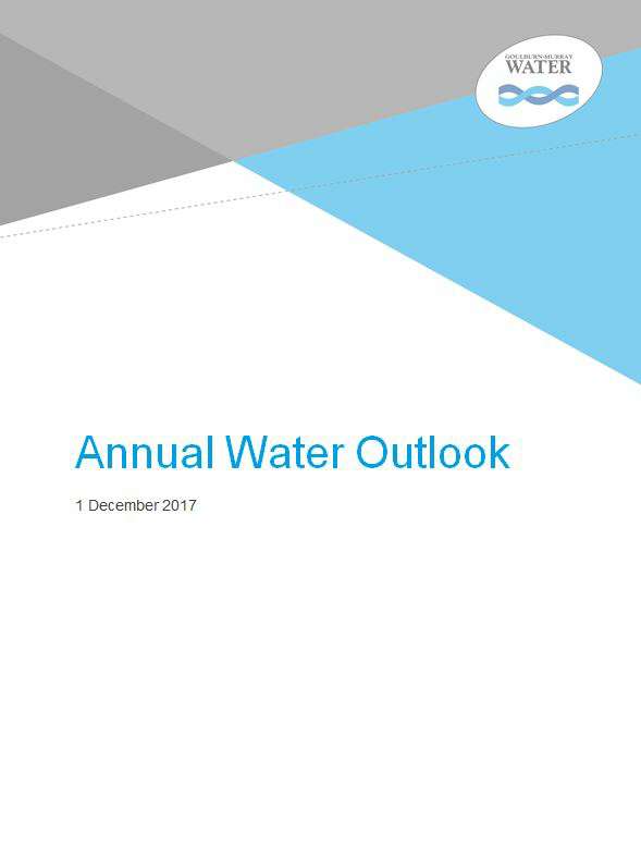 Annual Water Outlook 2017/18 Annual Water Outlook 2017/18